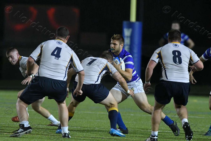 Wheaton Men\'s Rugby vs Mass Maritime.  Photo by Keith Nordstrom